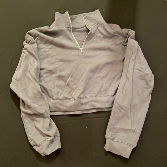 Cropped half zip sweater - Picture 1 of 3